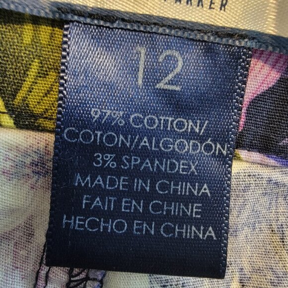 Stella Parker Shorts Multicolor Floral Boyfriend Tropical Beach Womens 12 EUC - Picture 11 of 11